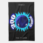 300ゲームパーソナライズされたブルースボーリングタオル キッチンタオル (縦)