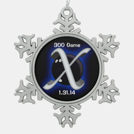 300パーフェクトゲーム スノーフレークピューターオーナメント (正面)
