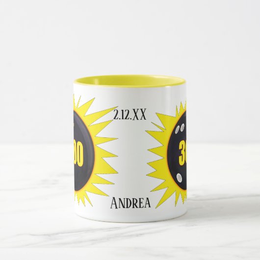 300パーフェクトパーソナライズされたゲームボーリング、コーヒーマグ マグカップ (中央)