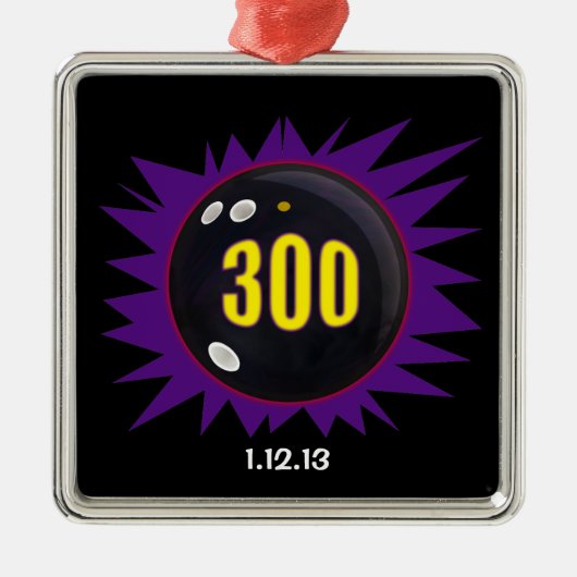300ボーリングゲーム，日付， メタルオーナメント (正面)