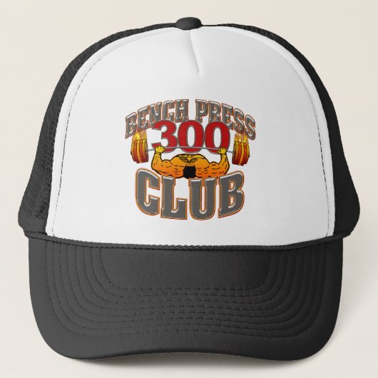 300人のクラブベンチプレスの帽子 キャップ (正面)
