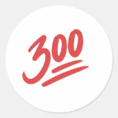 300絵文字 |ボーリングパーフェクトゲームスコア ラウンドシール (正面)