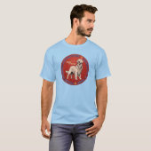3000人の赤い円 Tシャツ (正面フル)