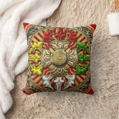 [300]チベットダブルドルジェマンダラ クッション (ブランケット)