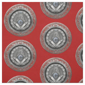 [300]マスターの石大工-銀製の正方形及びコンパス ファブリック (見本)