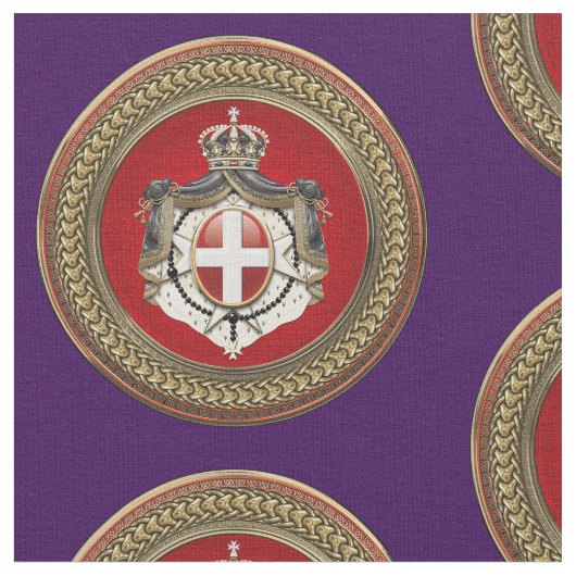 [300]マルタの順序 – SMOM Coat of Arms ファブリック (クローズアップ)