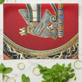 [300]宝のトローブ：ホルスの目 キッチンタオル (折り畳み)