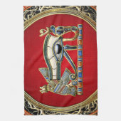 [300]宝のトローブ：ホルスの目 キッチンタオル (縦)