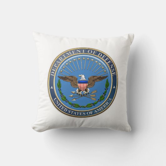[300]米国国防総省(DOD)エンブレム[3D] クッション (正面)
