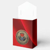 [300]聖なる金ゴールドエジプトの翼を持つスカラブとアンク フェイバーボックス (オープン)