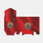 [300]聖なる金ゴールドエジプトの翼を持つスカラブとアンク フェイバーボックス (折り畳みなし)