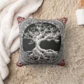 [300]財宝の価値：ケルトの木[シルバー] クッション (ブランケット)