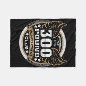 300 Pound Bench Press Club For Powerlifter Weightl フリースブランケット (正面(横))