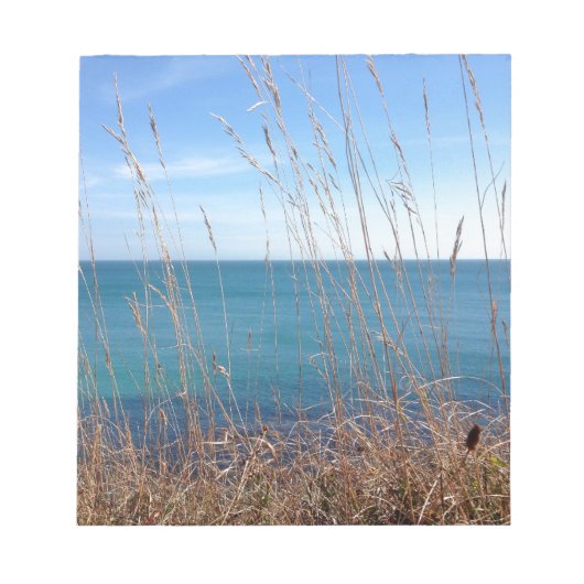 301.美しい草と海 ノートパッド (正面)