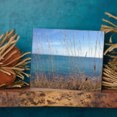 301.美しい草と海 フォトプラーク (側面)
