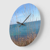 301.美しい草と海 ラージ壁時計 (傾斜)
