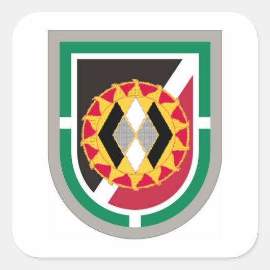 301st PSYOP Company Beret Flash/DUIスタンプ スクエアシール (正面)