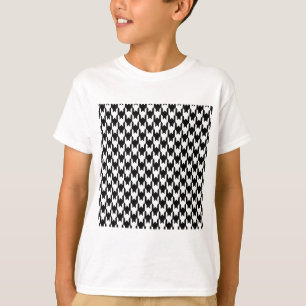 302白黒千鳥格子のパターン背景WA Tシャツ