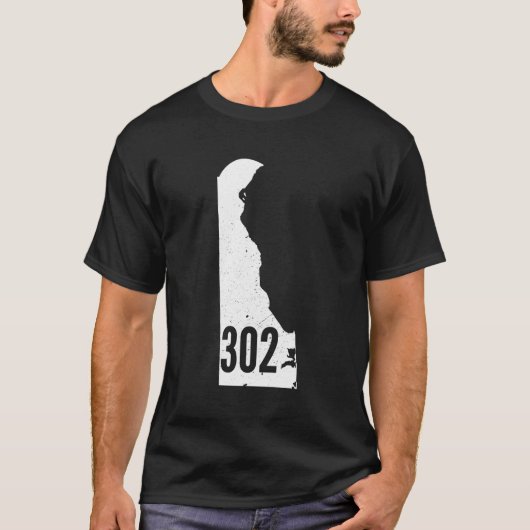 302 Delawareプライド概要州市外局番 Tシャツ (正面)
