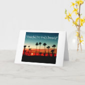 303WW神の日没に感謝(空白の内) カード (黄色い花)