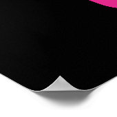 3046450ピンクガーリーの音符シンボルおもしろいパーティーDA ポスター (角)