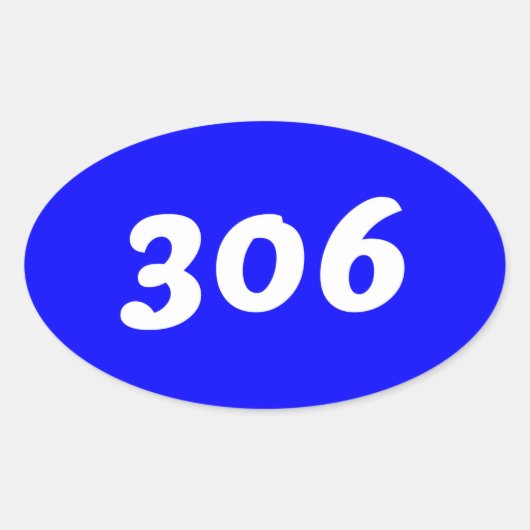 306バンパーステッカー#1 楕円形シール (正面)