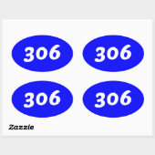 306バンパーステッカー#1 楕円形シール (シート)