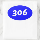 306バンパーステッカー#1 楕円形シール (バッグ)