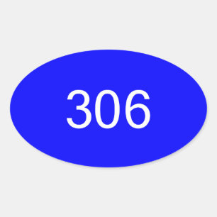 306バンパーステッカー#2 楕円形シール