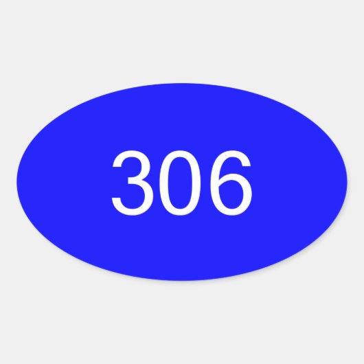 306バンパーステッカー#2 楕円形シール (正面)