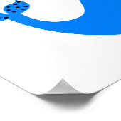 307607かわいい漫画ブルーホエールグラフィックス ポスター (角)