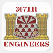 307TH ENGINEERSスタンプ スクエアシール (正面)