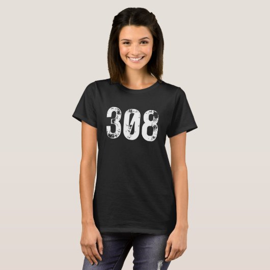 308 Area Code Grand Island NE Mobile Telephone Are Tシャツ (正面フル)