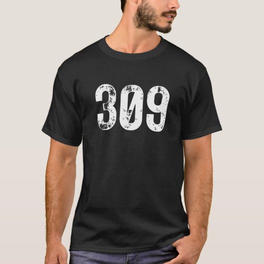 309 Area Code Peoria IL Mobile Telephone Area Code Tシャツ (正面)