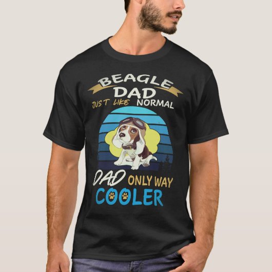 30 お父さん - ビーグルお父さん クーラー ビーグル Tシャツ (正面)