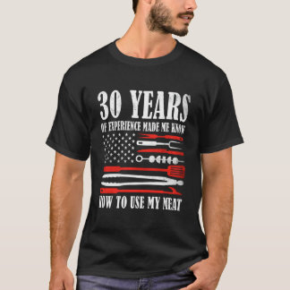 30 アメリカ国旗 グリル バーベキュー Tシャツ