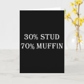 30% イケメン 70% ムフン 面白いバレンタインの名言 カード (黄色い花)