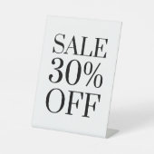 30%オフ販売サイン、卓上カウンター看板、ストア 台座サイン (正面)