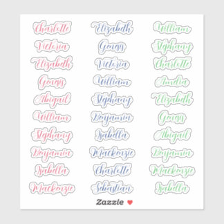 30 ゲストの名前にエレガントなタイポグラフィー シール