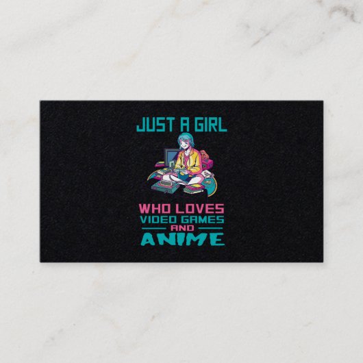 30.ゲームやアニメが大好きな女の子 名刺 (正面)