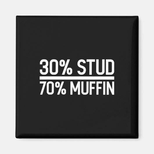30%スタッド70%マフィおもしろいン – 父の日売り マグネット (正面)