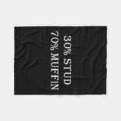 30%スタッド70%マフィンおもしろいバレンタインことわざ フリースブランケット (正面(横))