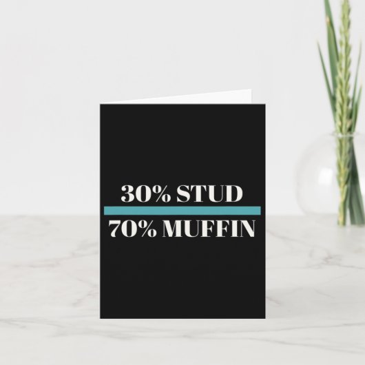 30%スタッド70%マフィン父おもしろいの日バレンタイン カード (正面)