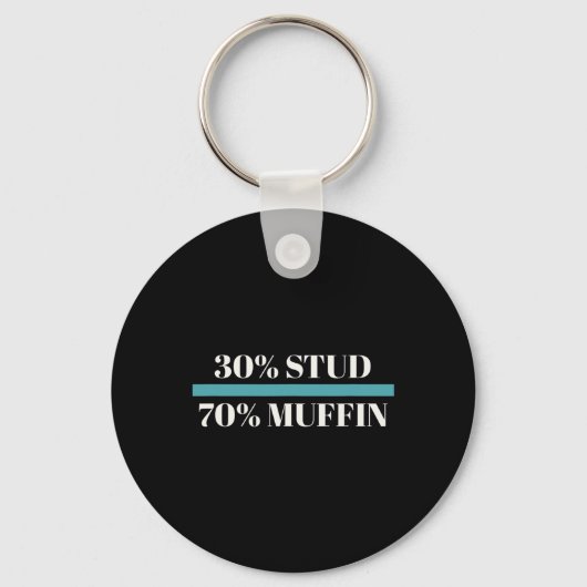 30%スタッド70%マフィン父おもしろいの日バレンタイン キーホルダー (正面)