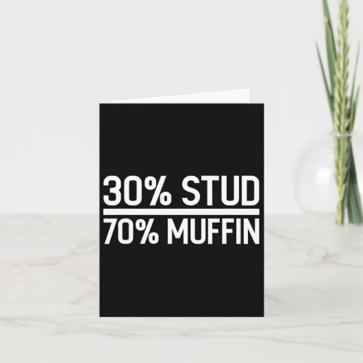 30%スタッド 70%マフィン 面白い - 父の日セール  カード (正面)
