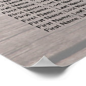 30+テーブル木製フローラ列ライト座席表 ポスター (角)