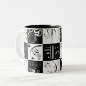 30，バイオフォミックアブストラクション – Kandinsky ツートーンマグカップ (正面左)