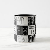30，バイオフォミックアブストラクション – Kandinsky ツートーンマグカップ (中央)