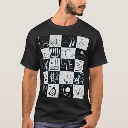 30，バイオフォミックアブストラクション – Kandinsky Tシャツ (正面)