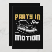 30.ボートファンのためのポンツーンボートの贈り物 セーブザデート (正面/裏面)